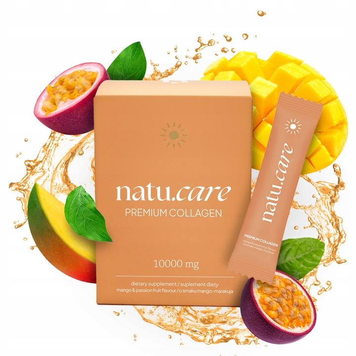 Kolagen Rybi Do Picia Na stawy w Proszku 10000 mg Natu Care Mango-Marakuja