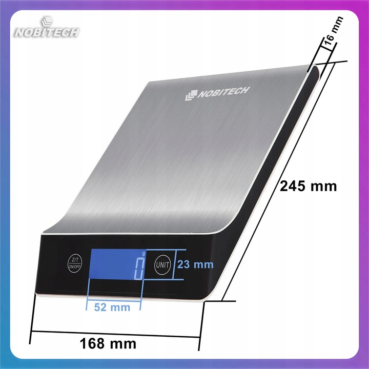 WAGA KUCHENNA ELEKTRONICZNA LCD 7 JEDNOSTEK 10KG/1G STAL NIERDZEWNA
