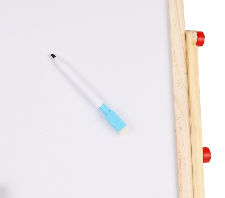 Tablica Magnetyczna Suchościeralna Kredowa Stojąca Dwustronna Drewniana 6w1