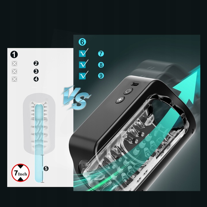 męski automatyczny masturbator posuwisty 7 funkcjami obracania i wkładania
