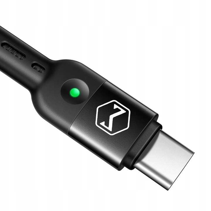 MCDODO KABEL USB-C SPIRALNY SPRĘŻYNOWY SZYBKIE ŁADOWANIE USB TYP C LED 2M