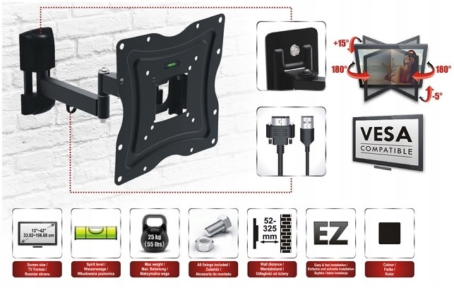 Uchwyt do TV Telewizora 42'' Obrotowy Uniwersalny
