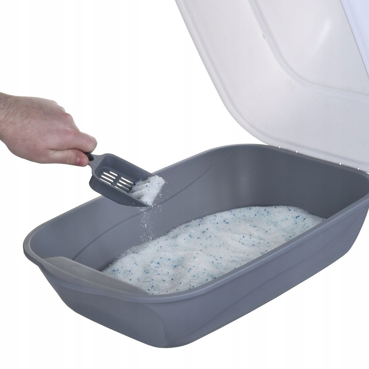 Kuweta dla kota zamknięta z pochłaniaczem i łopatką DIAMENTIQ+Karma GRATIS