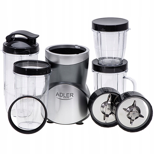 Blender Kielichowy 1200W do Smoothie, Koktajli, Mocny , Zestaw - 4