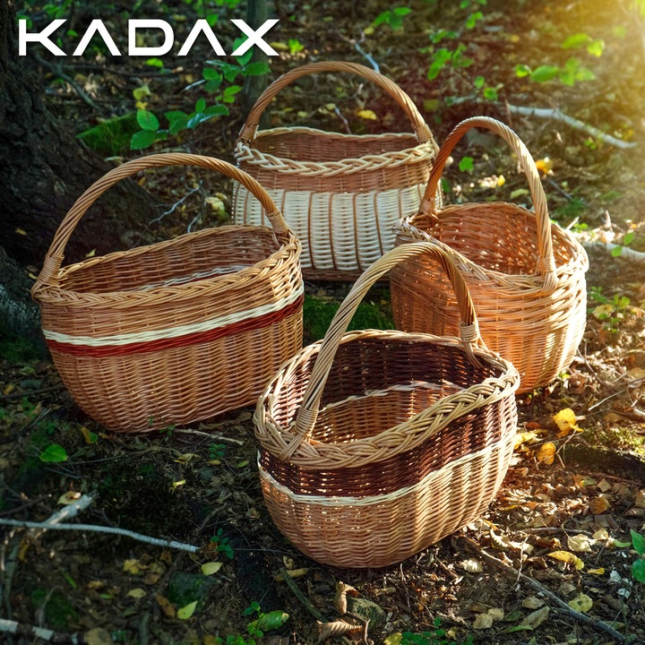 KOSZ WIKLINOWY KOSZYK NA GRZYBY ZAKUPY PIKNIK OWOCE Z WIKLINY DUŻY EKO