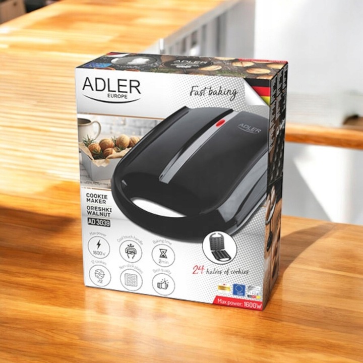 OPIEKACZ DO ORZESZKÓW CIASTEK XXL FORMA NA 24 SZT 1600W POWŁOKA