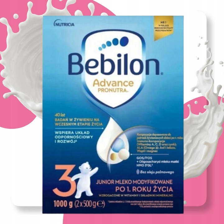 Mleko modyfikowane BEBILON 3 Pronutra Advance 1000g po 1. roku życia