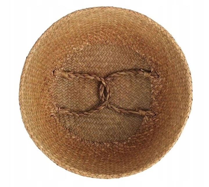 DUŻY KOSZ Z TRAWY MORSKIEJ PLECIONY WIKLINOWY OSŁONKA NA DONICĘ DO