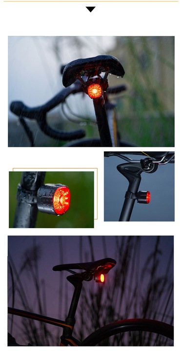 Czerwona Lampka rowerowa SPECTER WT09 tył tylna akumulator USB C 100 godzin