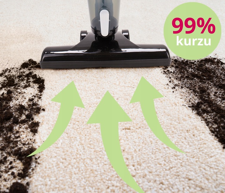 ODKURZACZ 2-w-1 RĘCZNY PIONOWY lekki MOCNY AKCESORIA filtr HEPA KAMILLE