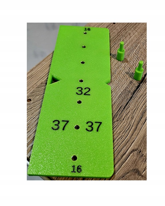 Przymiar do podpórek z regulacją półki 7 x 32mm - Dokładne wiercenie