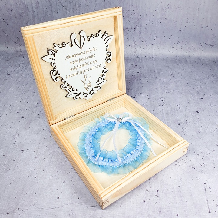 PODWIĄZKA ślubna Grawerowane PUDEŁKO na prezent na wieczór Panieński