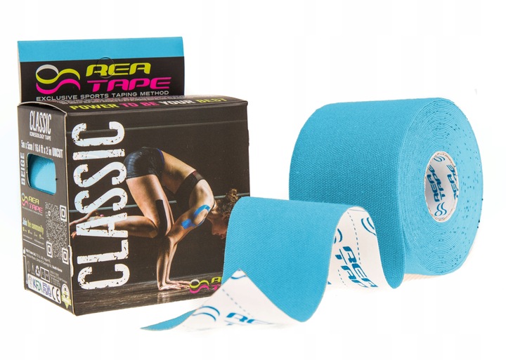 Taśma do kinesiotapingu REA TAPE Classic [Niebieski]