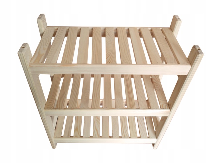 Regał sosnowy modułowy 3 półki 60x44x25 cm