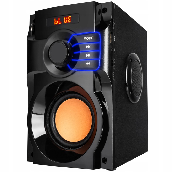 DREWNIANE RADIO PRZENOŚNE GŁOŚNIK BEZPRZEWODOWY BLUETOOTH BT KOLUMNA