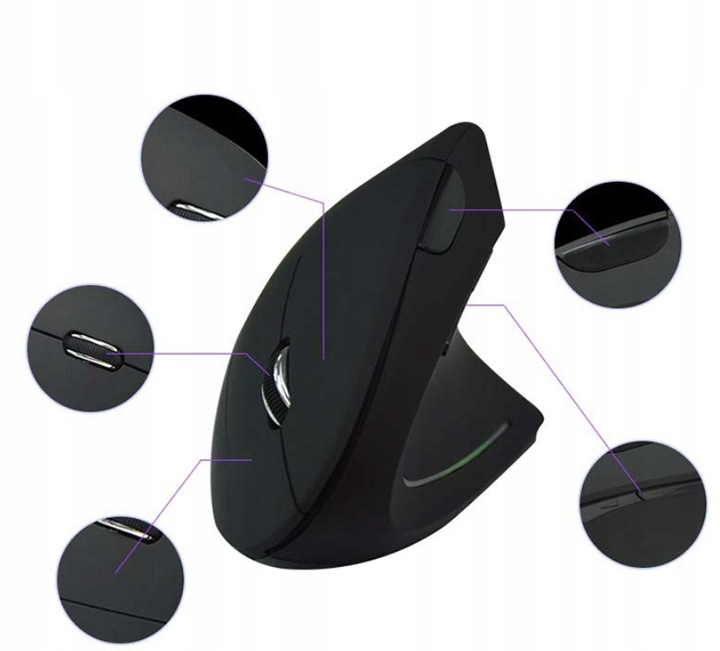 MYSZ ERGONOMICZNA Pionowa Wertykalna Bezprzewodowa