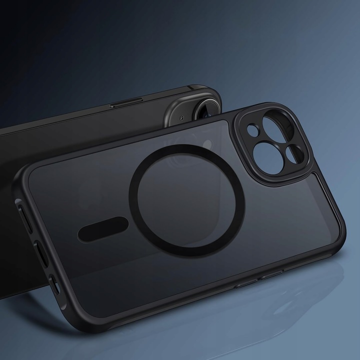 Etui do iPhone 15 do MagSafe MATT CASE WZMACNIANE 360° Szkło 5D PREMIUM
