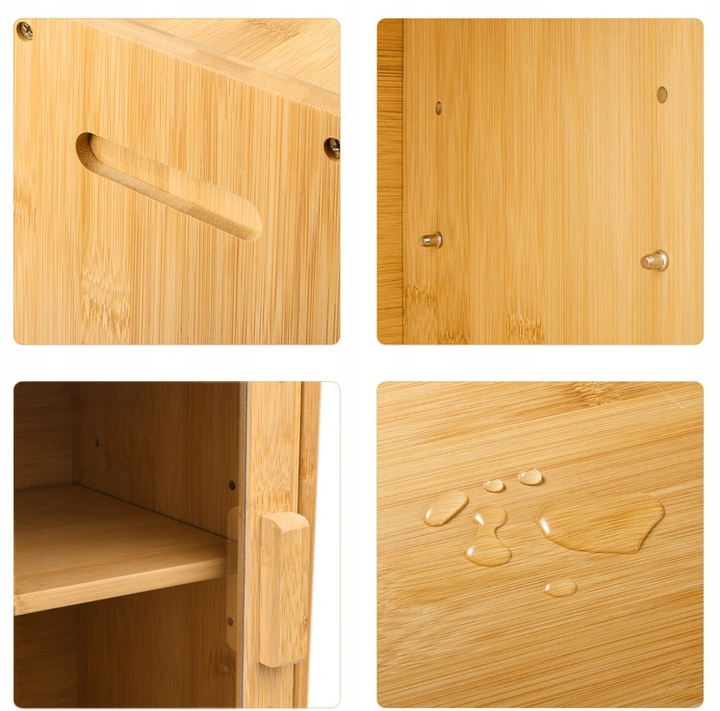 Chlebak Bambusowy Drewniany Pojemnik Na Chleb Bułki Pieczywo Duży z