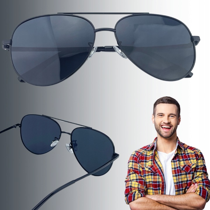 Okulary Przeciwsłoneczne Męskie Polaryzacja Aviator Polar Eagle UV400