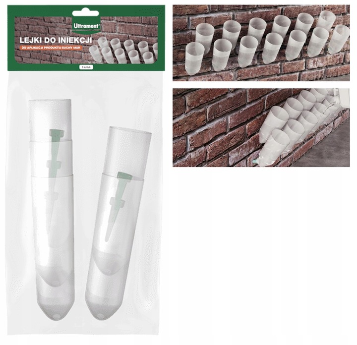 Ultrament Lejki do Iniekcji Aplikacji Preparatu do Murów Ścian Zestaw 5szt
