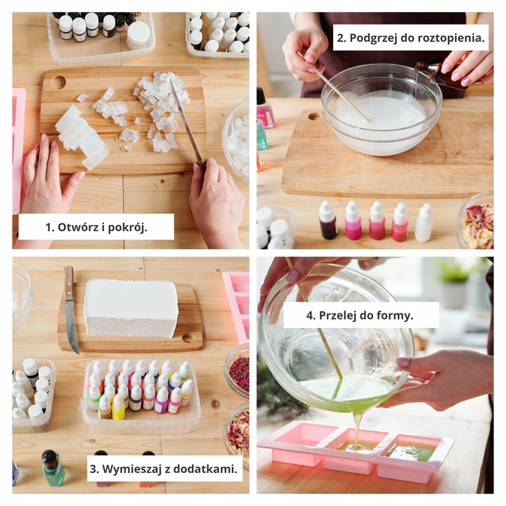 Baza Mydlana Kozie Mleko Własne Mydło z Kozim Mlekiem Mydlarnia 1kg