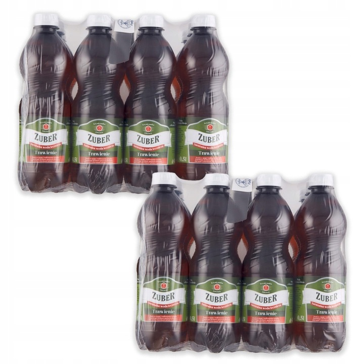 ZUBER NATURALNA WODA LECZNICZA TRAWIENIE 0,5 l x 24 BUTELKI 2 ZGRZEWKI