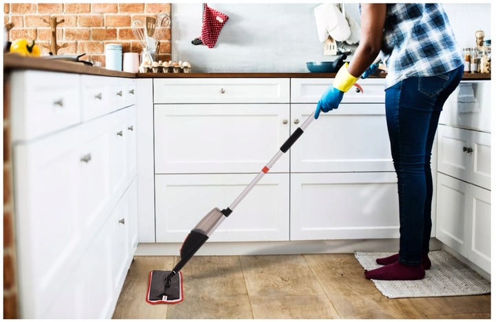 MOP ZE SPRYSKIWACZEM PŁASKI 2x MIKROFIBRA SKŁADANY