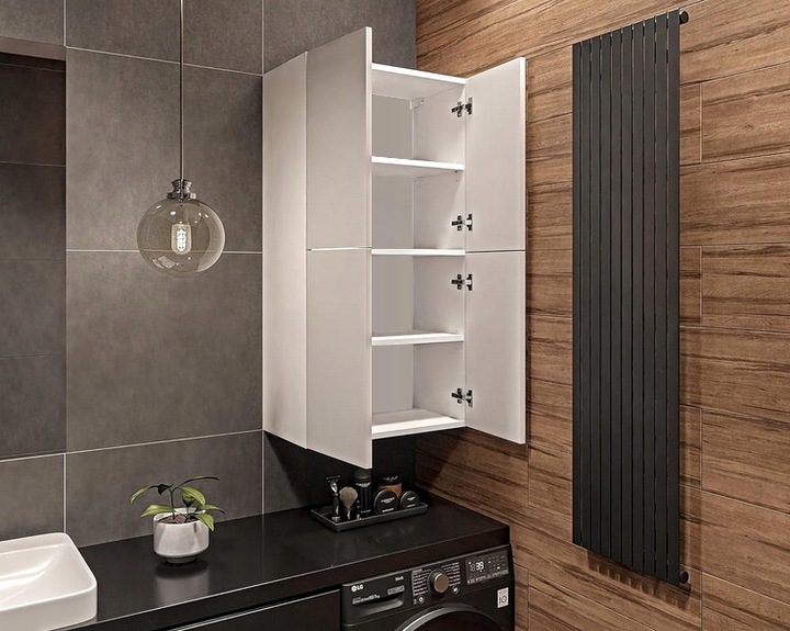 Szafka łazienkowa nad pralkę wisząca do łazienki biała fronty POŁYSK