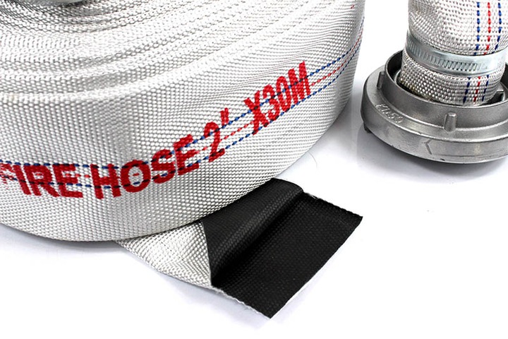 WĄŻ STRAŻACKI PARCIANY DO WODY SZAMBA 2 CALE 30M Z SZYBKOZŁĄCZAMI DO