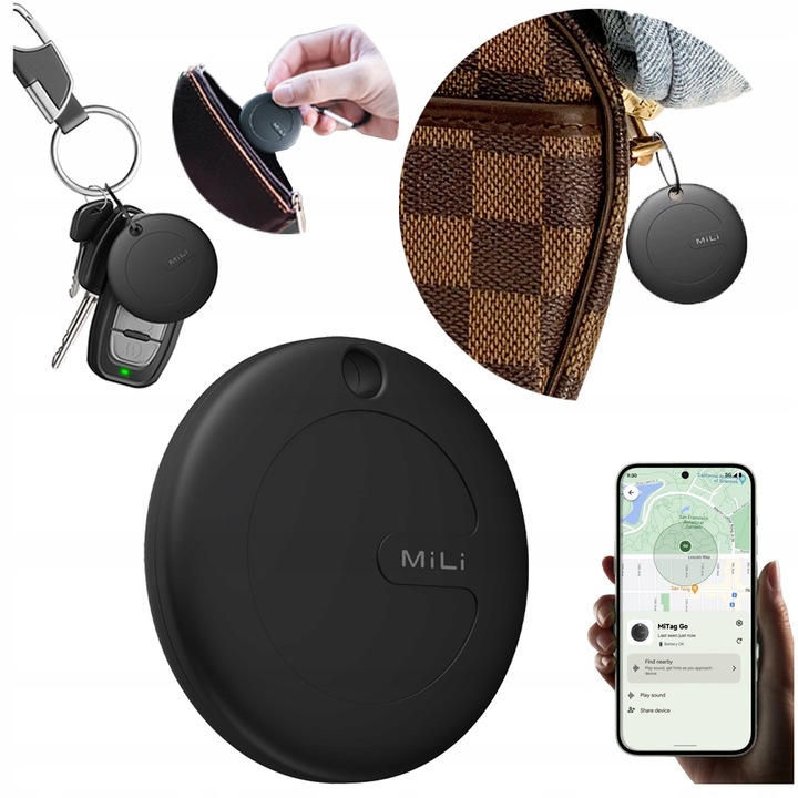 Lokalizator GPS MiTag MiLi ANDROID do plecaka kluczy bagażu dla psa