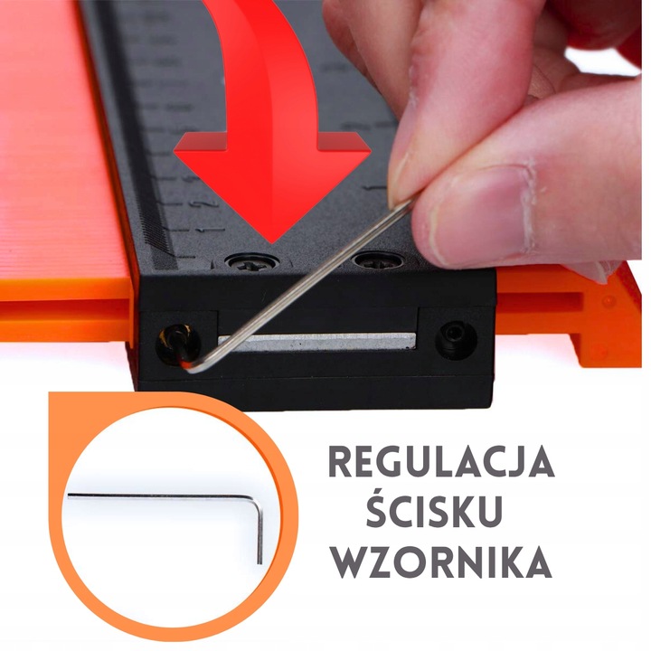 WZORNIK Konturów - Remontowy SZABLON Wykrojnik XL Znacznik do