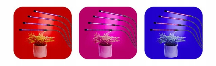 Lampa LED do wzrostu uprawy roślin timer USB klips