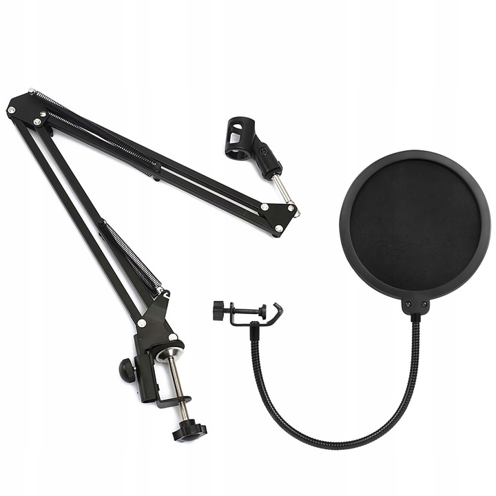 MIKROFON STUDYJNY USB JACK POJEMNOŚCIOWY GAMINGOWY ZESTAW POP FILTR STATYW