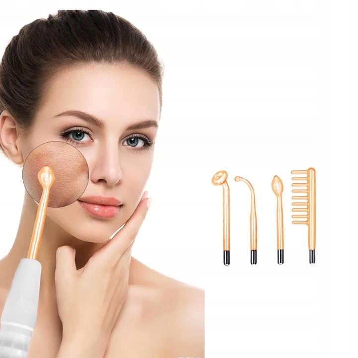 DARSONVAL DERMA WAND 4 PELOTY PIELĘGNACJA ELEKTRODY DO TWARZY WŁOSÓW CIAŁA