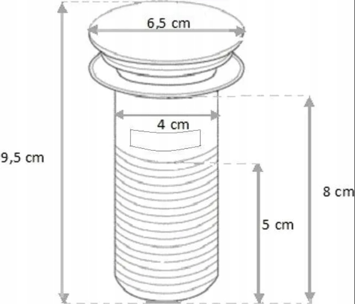 ZESTAW: SYFON UMYWALKOWY DO UMYWALKI + KOREK KLIK-KLAK Z PRZELEWEM