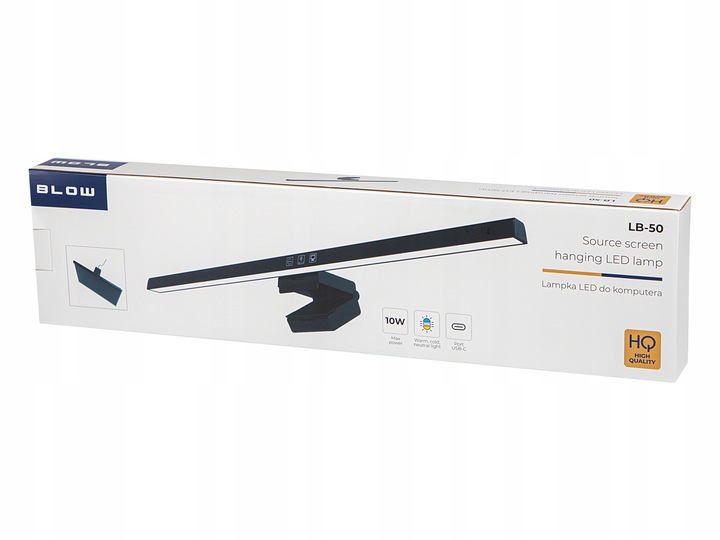 LAMPKA LED NA MONITOR DO KOMPUTERA NOCNA REGULOWANA LISTWA MOCNA USB-C