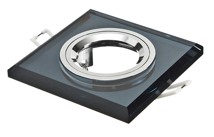 Zestaw 6x oprawa halogenowa SZKLANA + LED GU10 6W