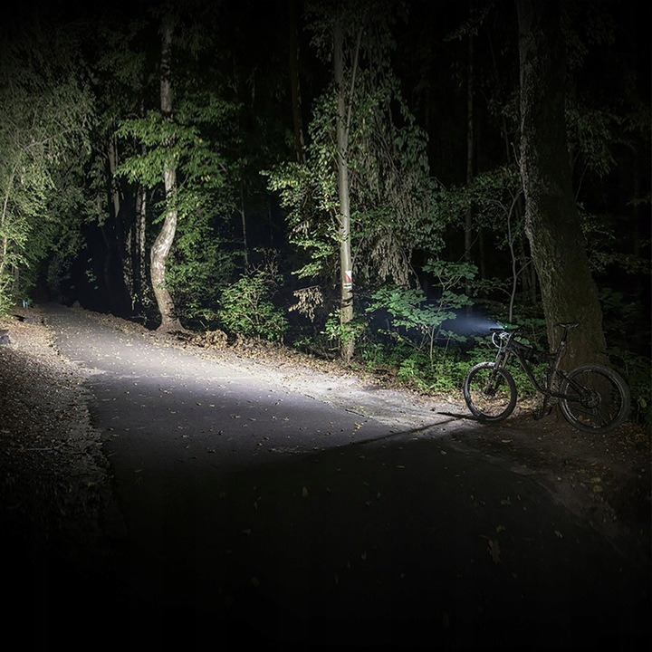 LAMPKA ROWEROWA LED PRZÓD 1800 LUMENÓW MOCNA + TYŁ OŚWIETLENIE ROWEROWE