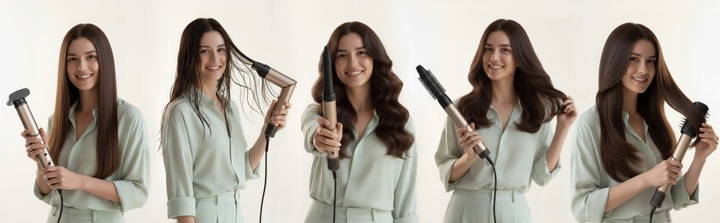 Dekraft Air Styler ICED LATTE suszarko-lokówka z jonizacją, NTC 1500W