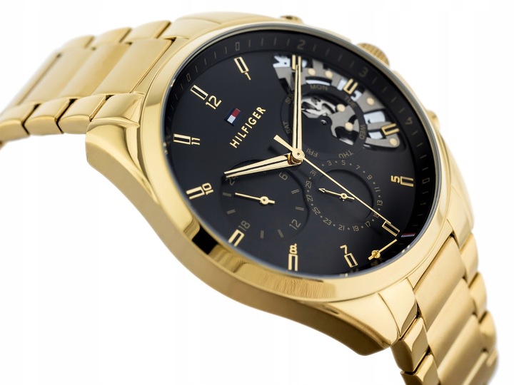 ZŁOTY ZEGAREK MĘSKI TOMMY HILFIGER 1710448 BAKER + PUDEŁKO NA PREZENT