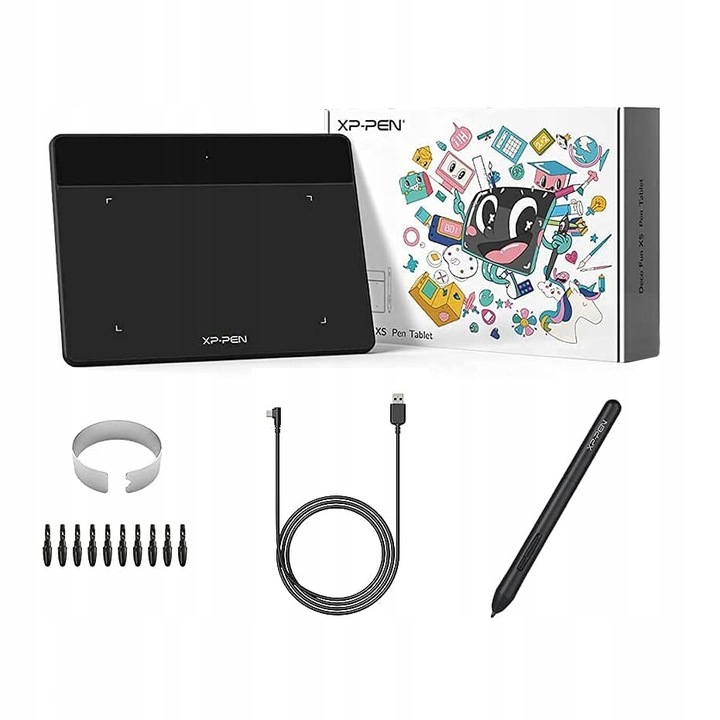 TABLET GRAFICZNY XP-PEN DECO FUN XS CZARNY 8192 ST 5080 LPI DLA GRAFIKA