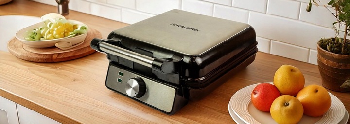 MOCNA GOFROWNICA 4 CHRUPIĄCE GOFRY REGULACJA TEMPERATURY TERMOSTAT 1500W