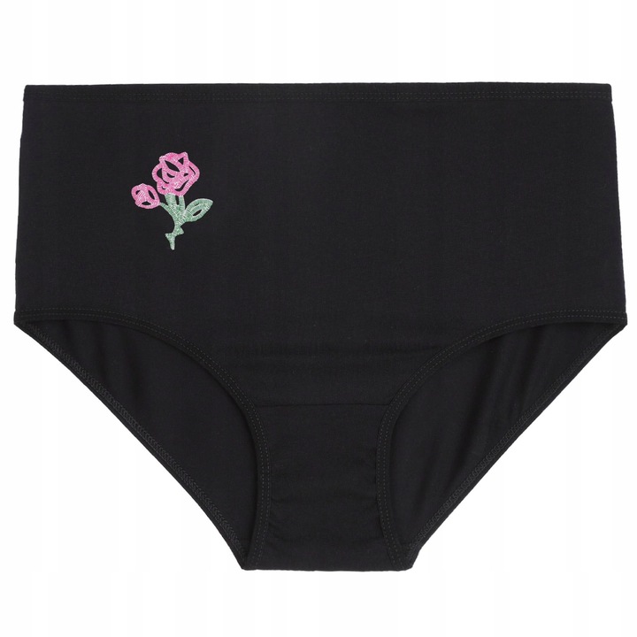 3x Figi Majtki Damskie Maxi Bikini Wysoki Stan Maxi Czarne MORAJ 3XL