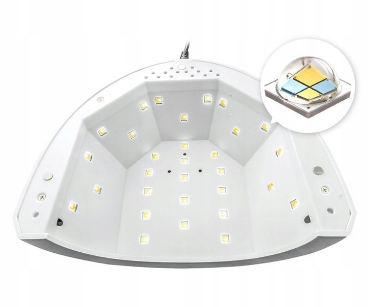 Lampa Do Paznokci Manicure Hybrydy Lustrzane Dno 30 Diod 48W Clavier Q1