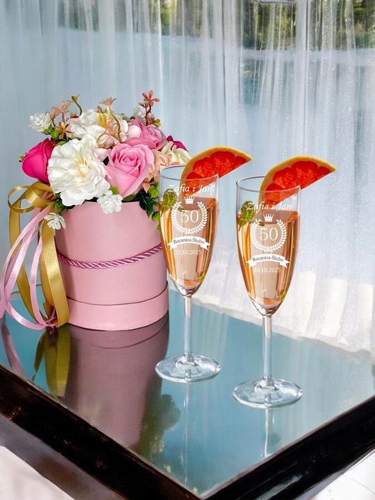 KIELISZKI DO SZAMPANA Z GRAWEREM ŚLUB PREZENT 2szt