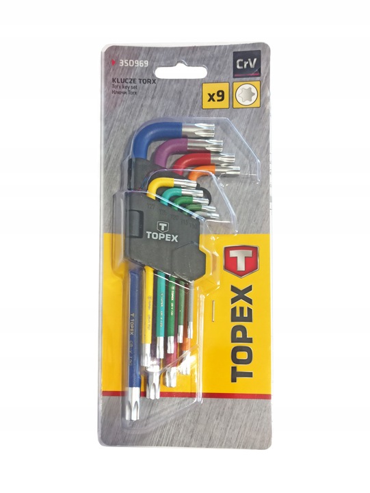 KLUCZE IMBUSOWE TORX DŁUGIE IMBUS T10-T50 TOPEX