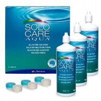 Płyn do soczewek Menicon SoloCare Aqua 3 x 360ml ZESTAW super nawodnienie
