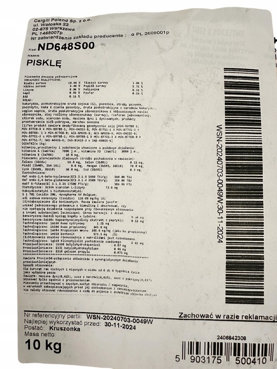 Pasza Pisklę Nutrena 10kg