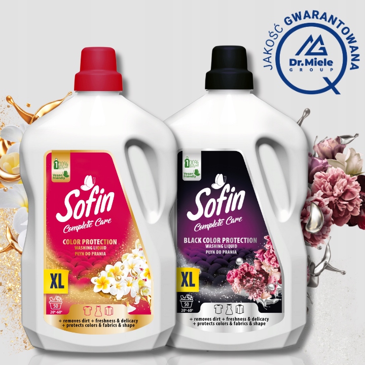 SOFIN Płyn do Prania Color Black Ochrona Kolorów i Tkanin 2 x 2,5l 100 prań