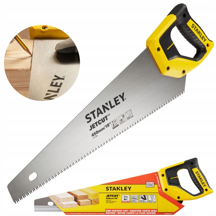 STANLEY PIŁA RĘCZNA DO CIĘCIA DREWNA 450mm 7z/cal